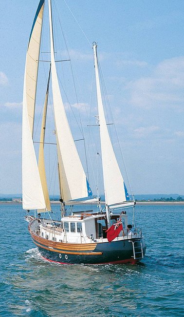 Fisher 37 ms sailboat under sail