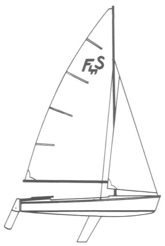 Flying scot sailboat under sail