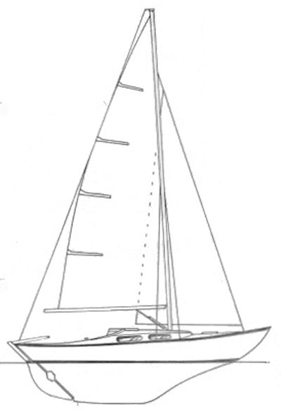 Folksong sailboat under sail