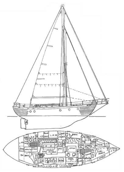 Formosa 44 sailboat under sail