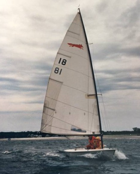 Fox 18 kirby sailboat under sail