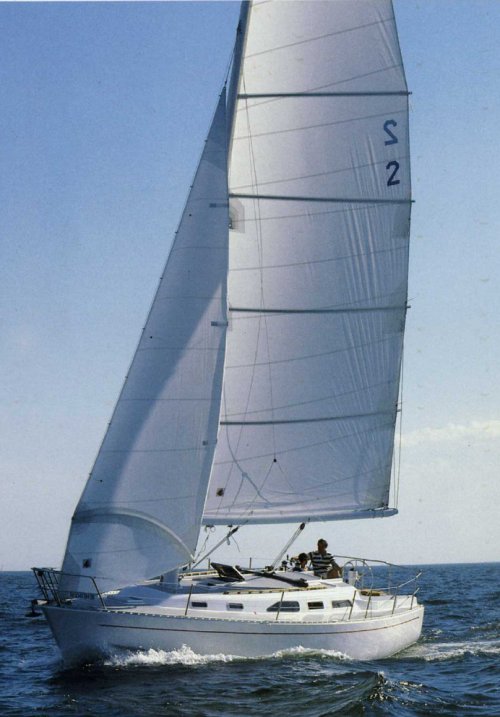 Freedom 36 sailboat under sail