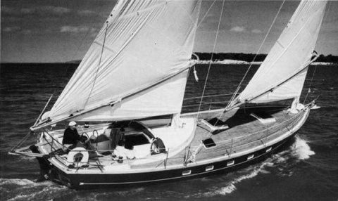 Freedom 40 ac sailboat under sail