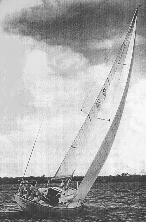 Frigate 36 cc sailboat under sail