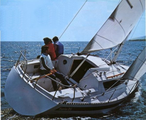 Furia 25 sailboat under sail