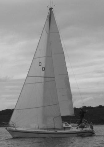 Furia 32 sailboat under sail