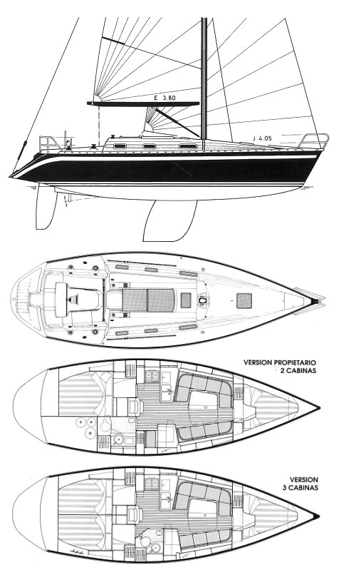 Furia 372 sailboat under sail