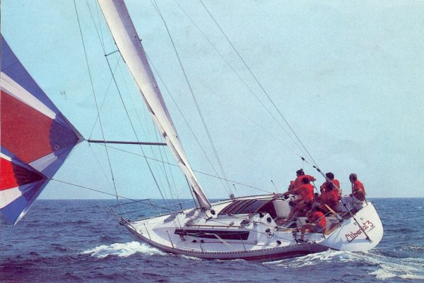 Furia 37 sailboat under sail