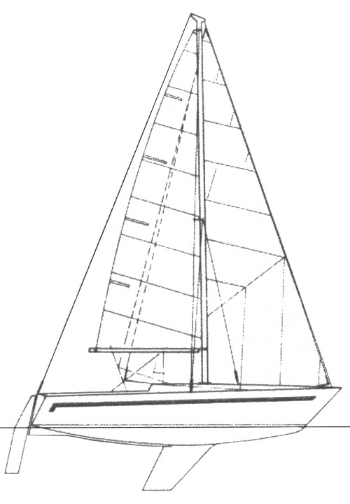 Furia 14 ton santarelli sailboat under sail