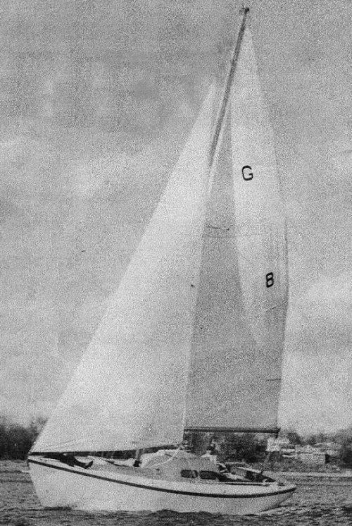 Galaxy 32 sailboat under sail