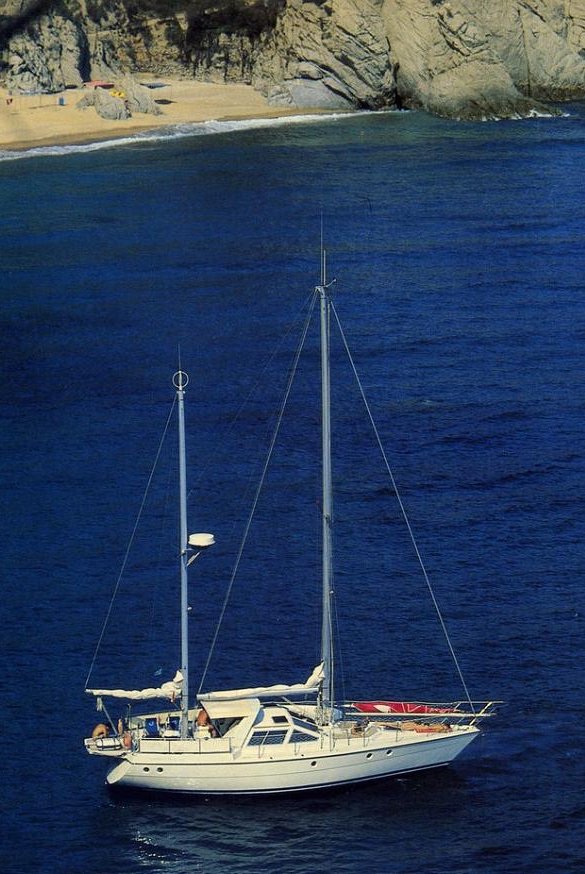 Gallart 135 ms sailboat under sail