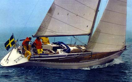 Gambler 38 sailboat under sail