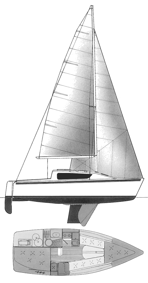 Gib Sea 242 sailboat under sail