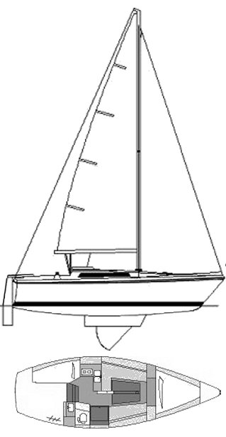 Gib Sea 28 sailboat under sail