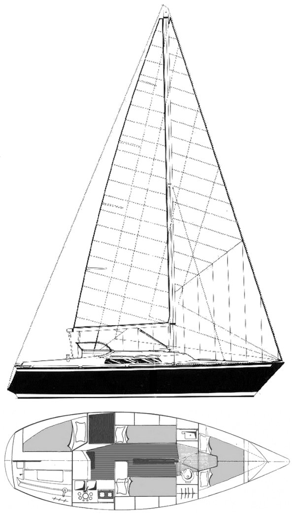 Gib Sea 30 sailboat under sail