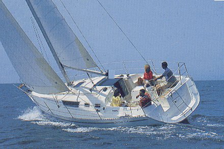 Gib Sea 334 sailboat under sail