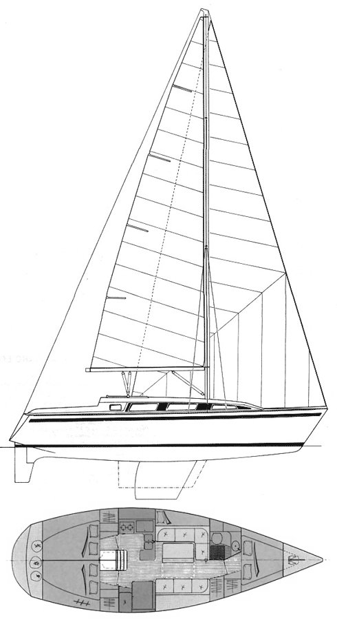 Gib Sea 372 sailboat under sail