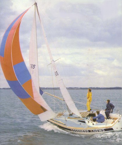 Gk 24 westerly sailboat under sail