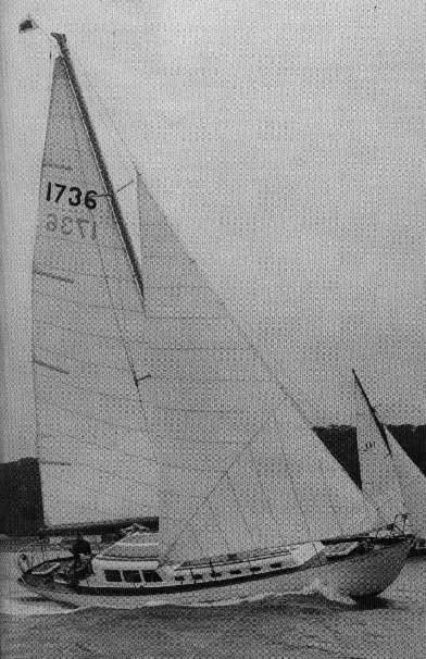 Glass slipper 50 sailboat under sail