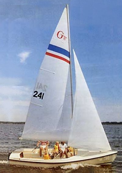 Gloucester 18 whitecap sailboat under sail