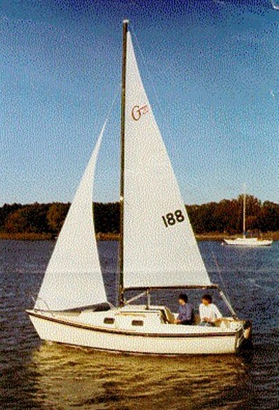 Gloucester 20 sailboat under sail