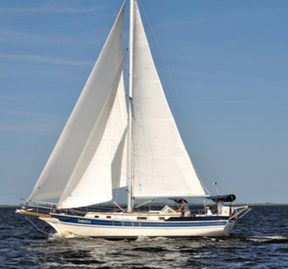 Gozzard 36 sailboat under sail