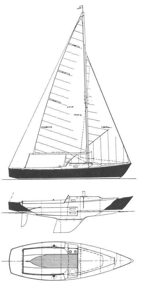 Grampian 22 sailboat under sail
