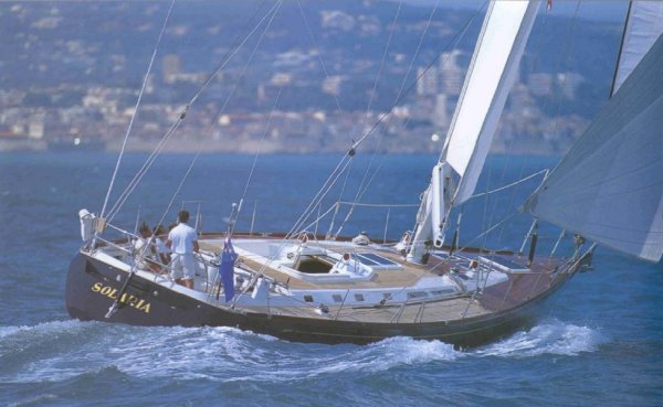 Grand soleil maxi one sailboat under sail