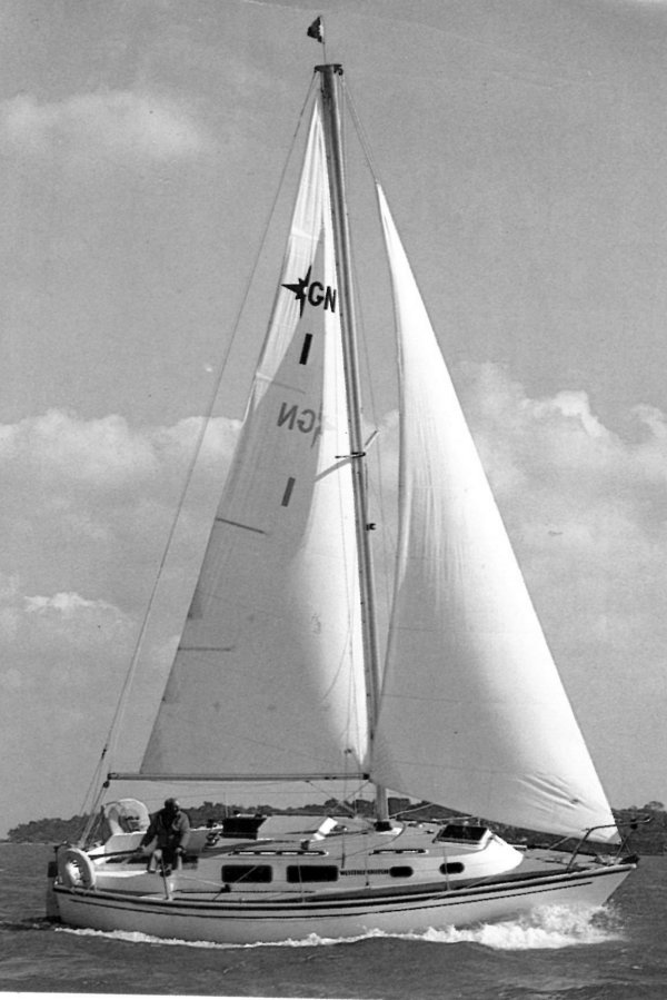 Griffon 26 westerly sailboat under sail