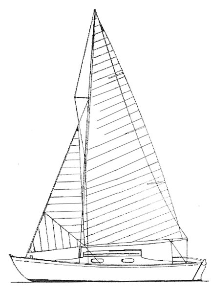 Grondin sailboat under sail