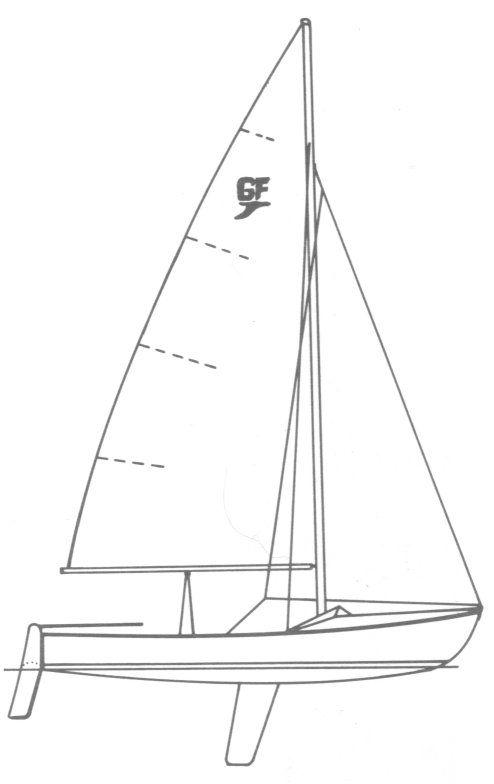 Grumman flyer sailboat under sail