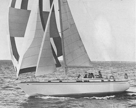 Gulfstar 44 sailboat under sail