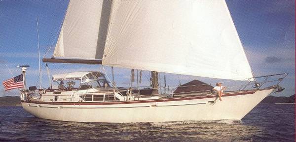 Gulfstar 63 sailcruiser sailboat under sail