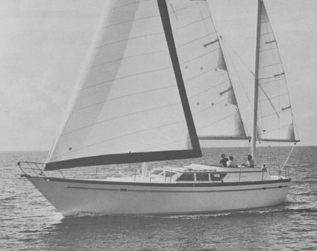 Gulfstar 50 sailmaster sailboat under sail
