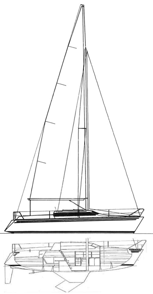 Guyline 95 sailboat under sail