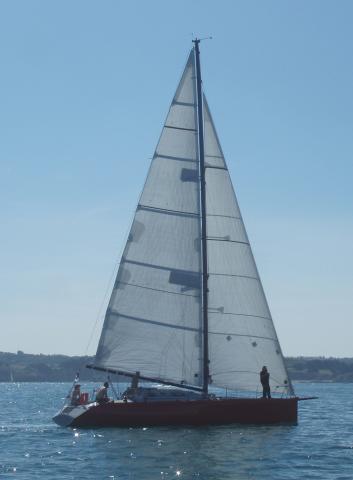 Haka 122 sailboat under sail