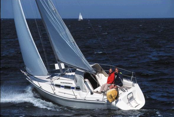 Hanse 301 sailboat under sail