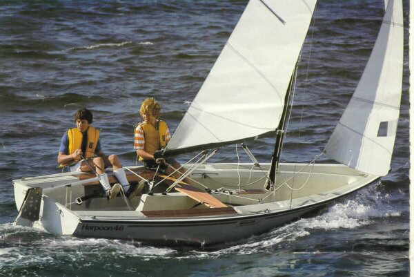 Harpoon 46 sailboat under sail