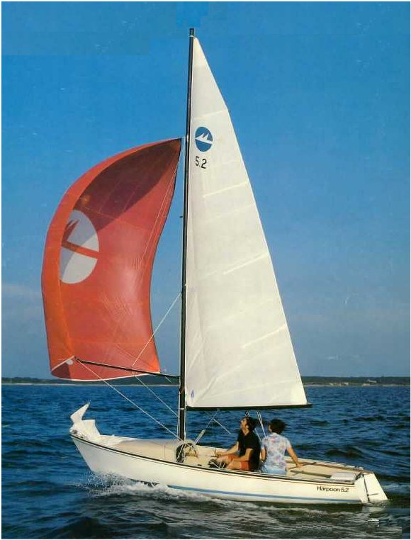 Harpoon 52 sailboat under sail