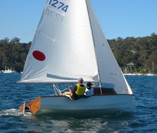 Hartley ts 16 sailboat under sail