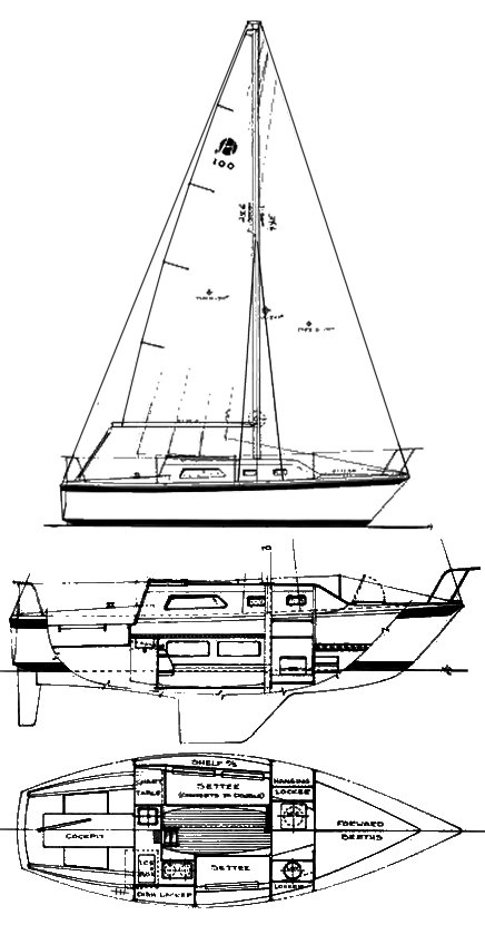 Helms 27 sailboat under sail