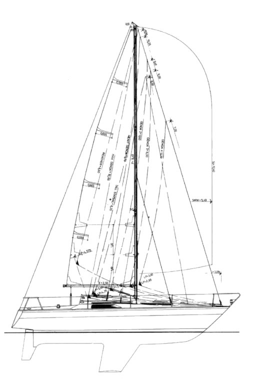 Helmsman 26 14 ton sailboat under sail