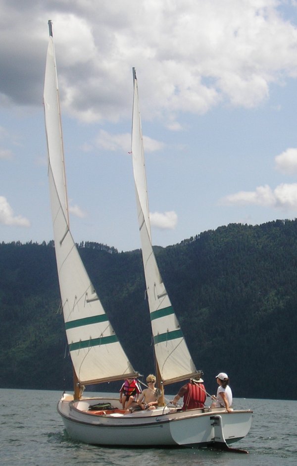 Herreshoff scout sailboat under sail