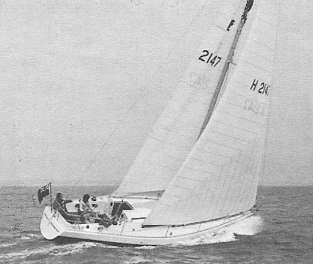 High tension 36 sailboat under sail