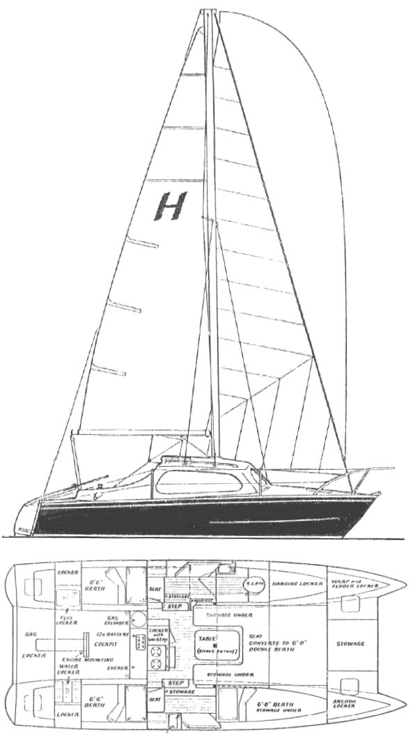 Hirondelle mki sailboat under sail