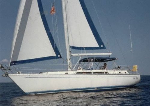 Hirsch 45 gulfstar sailboat under sail