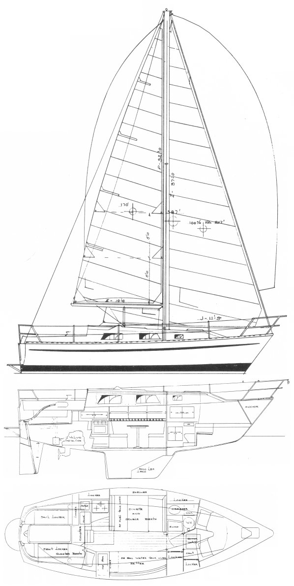 Htl 28 sailboat under sail