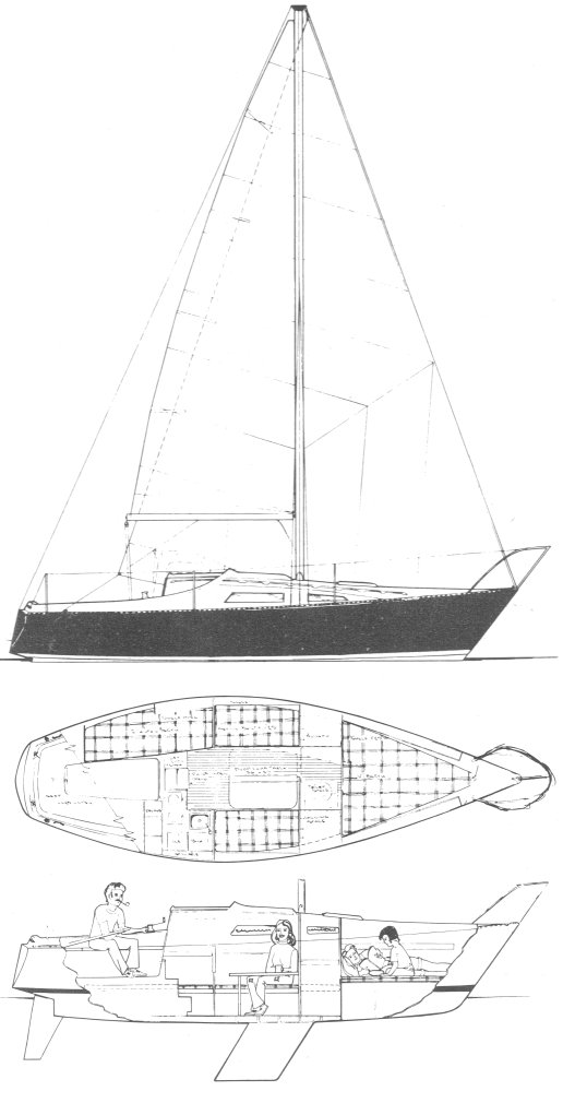 Hunter 25 sailboat under sail