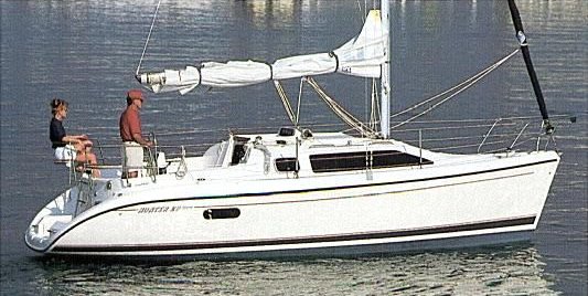 Hunter 280 sailboat under sail