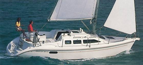 Hunter 295 sailboat under sail